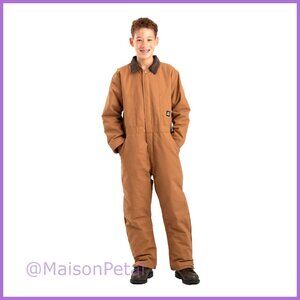 Youth Insulated Coverall, Cotton Duck Shell, Quilted Taffeta Lining